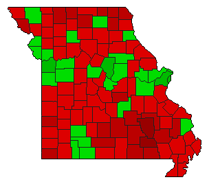 2002 Missouri County Map of General Election Results for Referendum