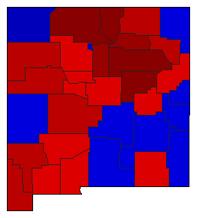 2002 New Mexico County Map of General Election Results for Secretary of State