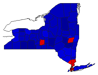 2002 New York County Map of General Election Results for Comptroller General