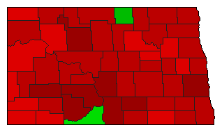 2002 North Dakota County Map of General Election Results for Referendum