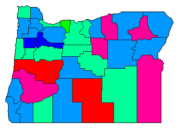 2002 Oregon County Map of Republican Primary Election Results for Governor