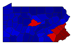 2002 Pennsylvania County Map of Democratic Primary Election Results for Governor