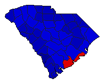 2002 South Carolina County Map of Republican Runoff Election Results for Attorney General