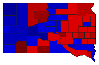 2002 South Dakota County Map of General Election Results for Senator