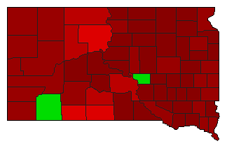 2002 South Dakota County Map of General Election Results for Initiative