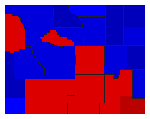 2002 Wyoming County Map of General Election Results for Governor