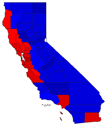 2002 California County Map of General Election Results for Governor