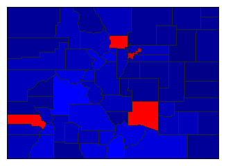 2002 Colorado County Map of General Election Results for Governor