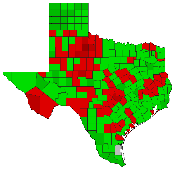 2003 Texas County Map of Special Election Results for Referendum