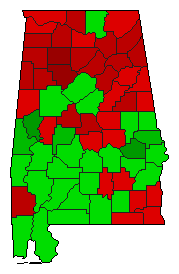 2004 Alabama County Map of General Election Results for Referendum