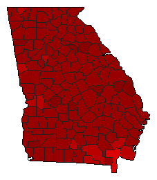 2004 Georgia County Map of Special Election Results for Referendum