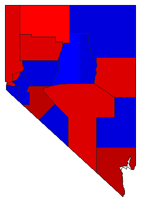 2004 Nevada County Map of General Election Results for Senator