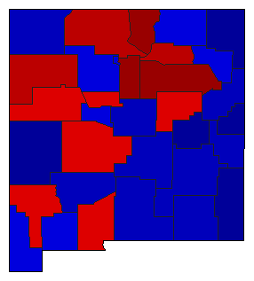 2004 New Mexico County Map of General Election Results for President