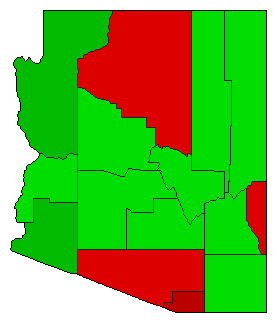 2004 Arizona County Map of General Election Results for Initiative