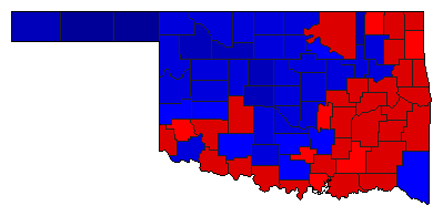 2004 Oklahoma County Map of General Election Results for Senator