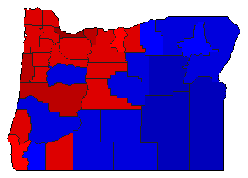 2004 Oregon County Map of General Election Results for Secretary of State