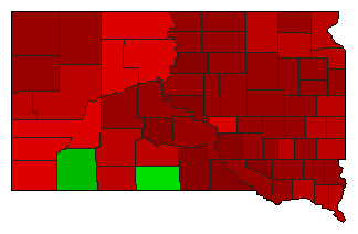 2004 South Dakota County Map of General Election Results for Initiative