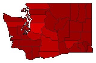 2004 Washington County Map of Democratic Primary Election Results for Governor