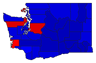2004 Washington County Map of General Election Results for Attorney General