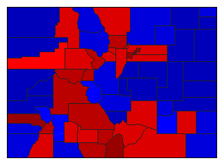 2004 Colorado County Map of General Election Results for Senator