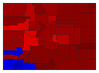 2004 Colorado County Map of Democratic Primary Election Results for Senator