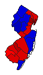 2005 New Jersey County Map of General Election Results for Governor