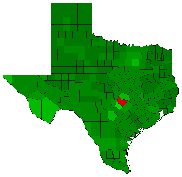 2005 Texas County Map of Special Election Results for Referendum