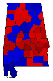 2006 Alabama County Map of Republican Runoff Election Results for Lt. Governor