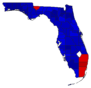 2006 Florida County Map of General Election Results for Agriculture Commissioner