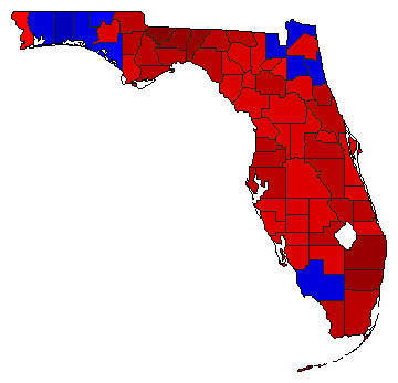 2006 Florida County Map of General Election Results for Senator