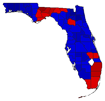 2006 Florida County Map of General Election Results for Attorney General