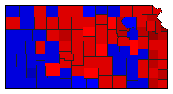 2006 Kansas County Map of General Election Results for Governor