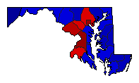 2006 Maryland County Map of General Election Results for Senator