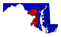 2006 Maryland County Map of General Election Results for Governor