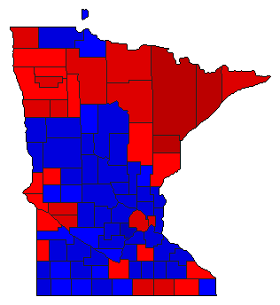 2006 Minnesota County Map of General Election Results for Governor