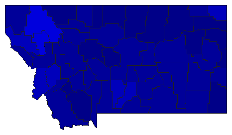 2006 Montana County Map of Republican Primary Election Results for Senator