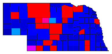 2006 Nebraska County Map of Republican Primary Election Results for Senator