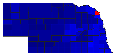 2006 Nebraska County Map of General Election Results for Secretary of State