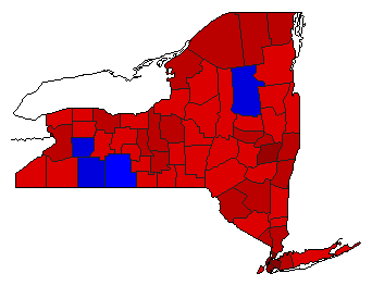 2006 New York County Map of General Election Results for Senator