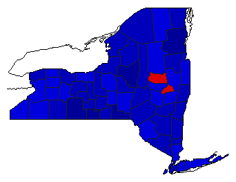 2006 New York County Map of Republican Primary Election Results for Senator