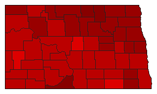 2006 North Dakota County Map of General Election Results for Senator