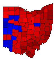 2006 Ohio County Map of General Election Results for Governor