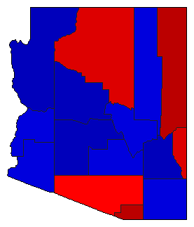 2006 Arizona County Map of General Election Results for Secretary of State