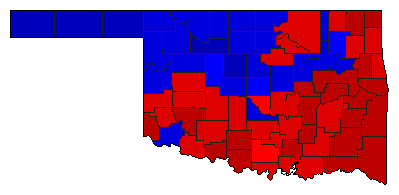 2006 Oklahoma County Map of General Election Results for Lt. Governor