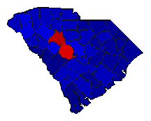 2006 South Carolina County Map of Republican Primary Election Results for Governor