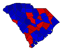 2006 South Carolina County Map of General Election Results for Secretary of State