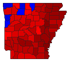 2006 Arkansas County Map of General Election Results for Attorney General