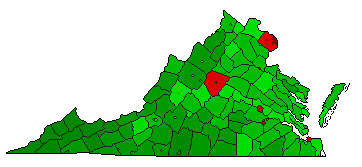 2006 Virginia County Map of General Election Results for Referendum