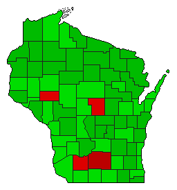 2006 Wisconsin County Map of General Election Results for Referendum