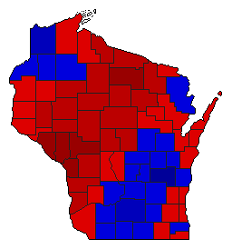 2006 Wisconsin County Map of Democratic Primary Election Results for Attorney General